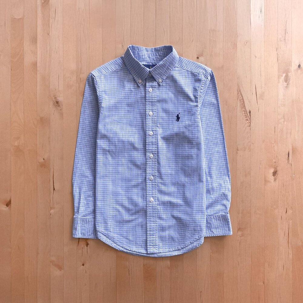 Ralph Lauren Tattersall Dress Shirt Boys Small